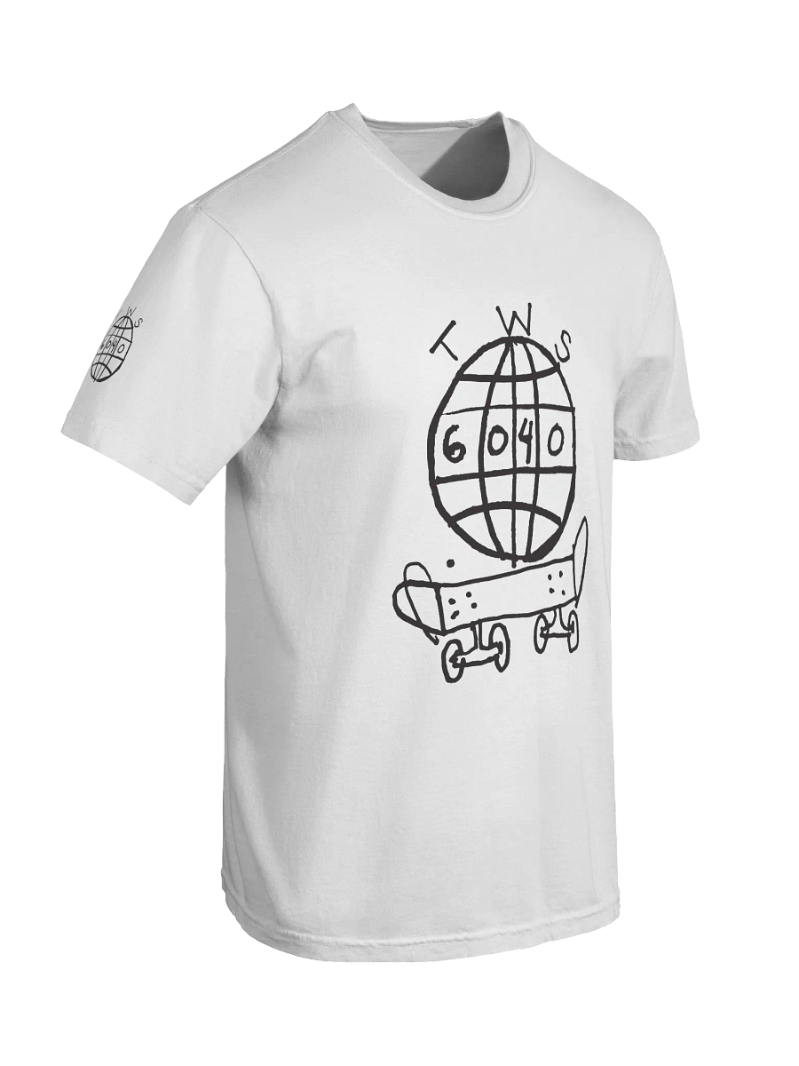 TWS x 6040 Skateboards T-Shirt (Black Logo) product image (46)