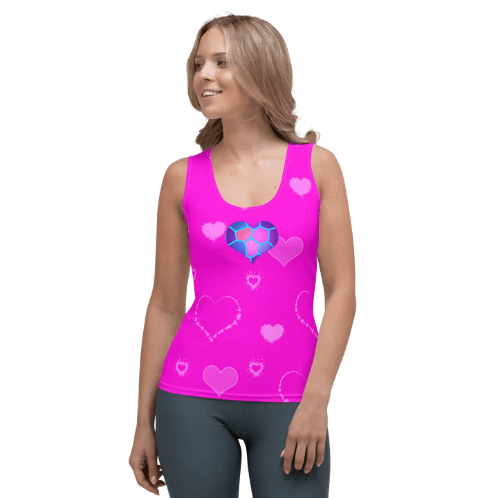 DiesmaHeart Hot Pink Hearts Tank Top product image (1)