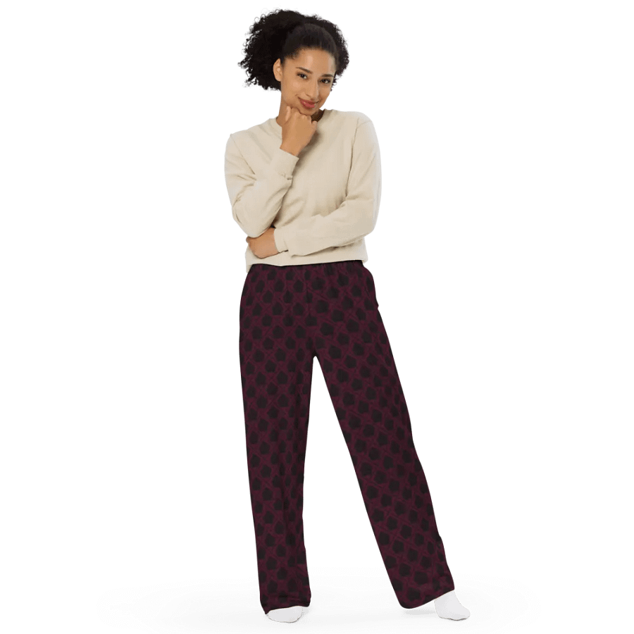 Maroon Haunted Hellebore PJ Bottoms product image (5)