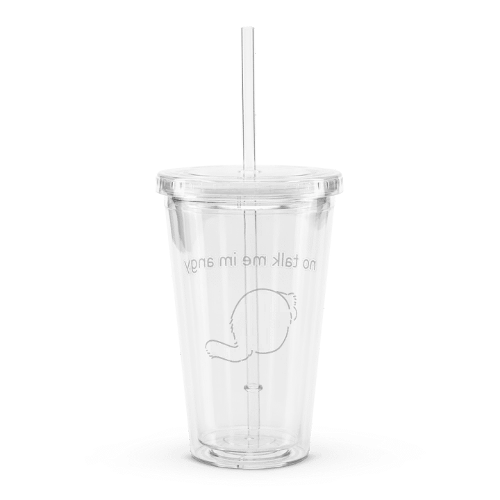 No Talk Manul Angy - Transparent Cup & Straw product image (2)