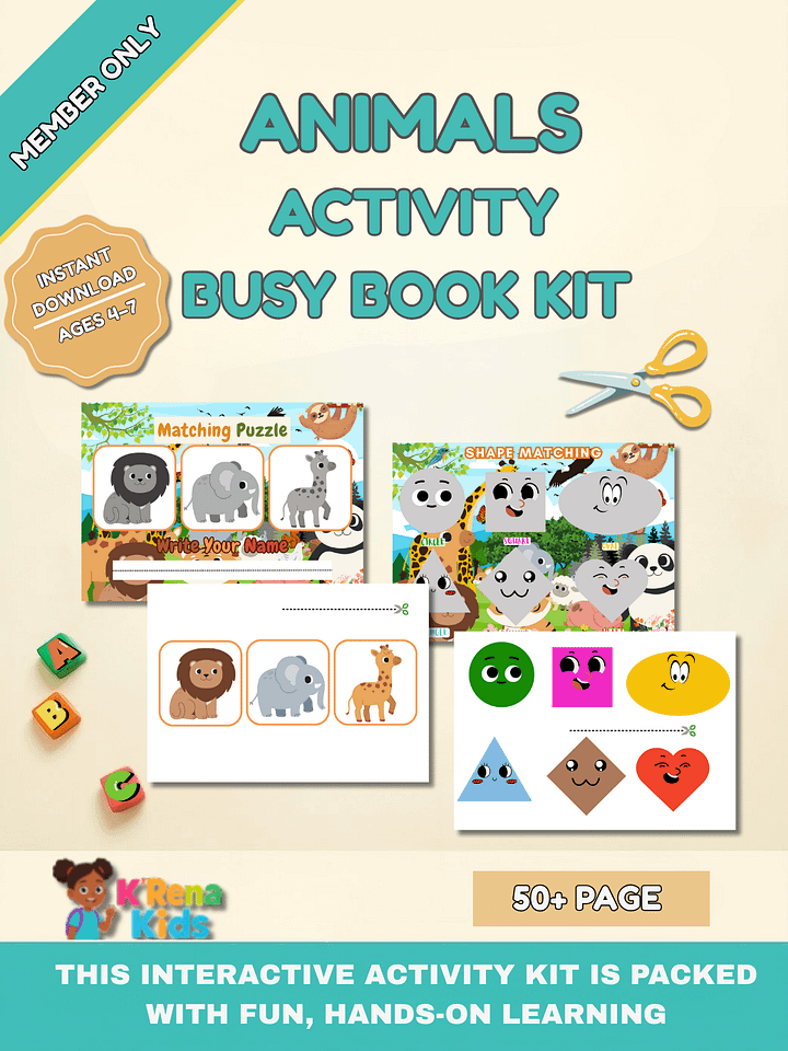 Animal Activity Busy Book Kit product image (1)