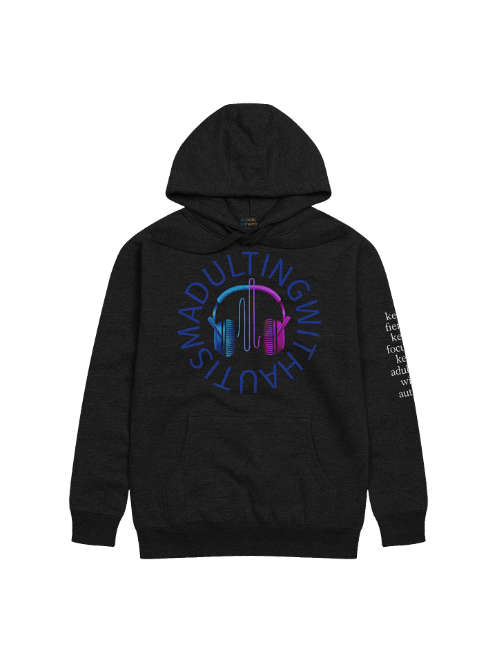 Adulting With Autism® Unisex Sweatshirt — Logo Front, Tagline Sleeve product image (4)