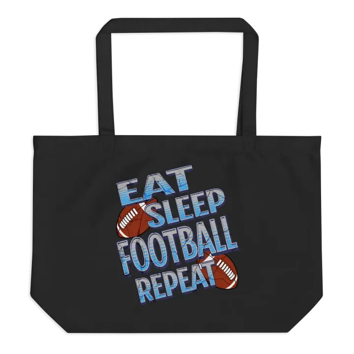 Eat Sleep Football Repeat Groove Organic Tote Bag product image (1)