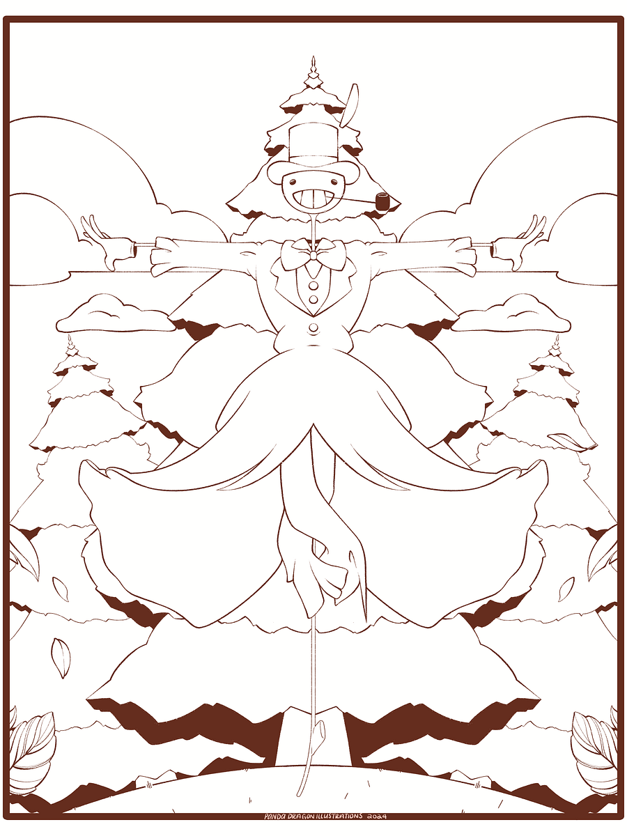 Turnip Head Coloring Page - Digital Download product image (1)