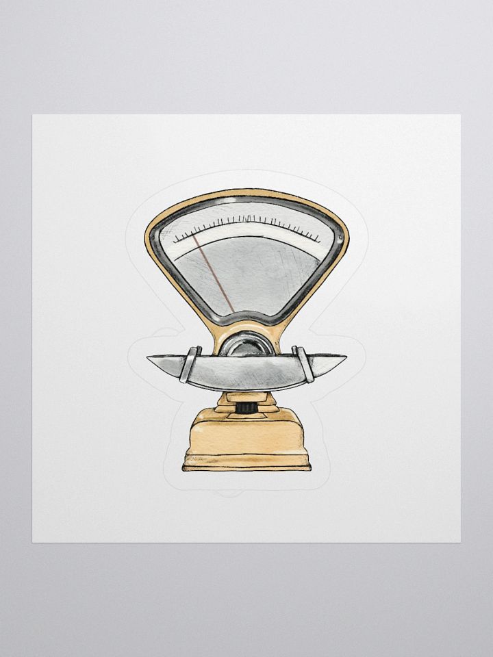 Retro Kitchen Scale Sticker product image (1)