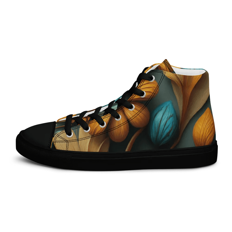 3D Floral Design _ Calceonova Streetwear _ Woman High-Top Sneakers product image (10)