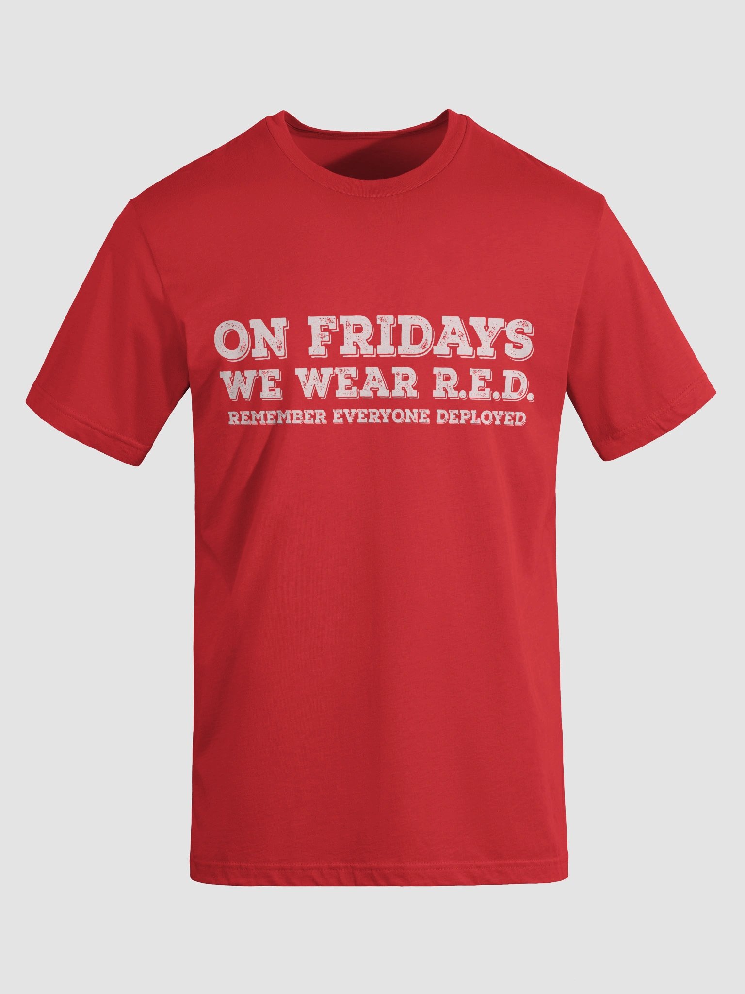 Mens Next Level Supersoft T-Shirt (On Fridays We Wear R.E.D. (Remember Everyone Deployed)) product image (3)