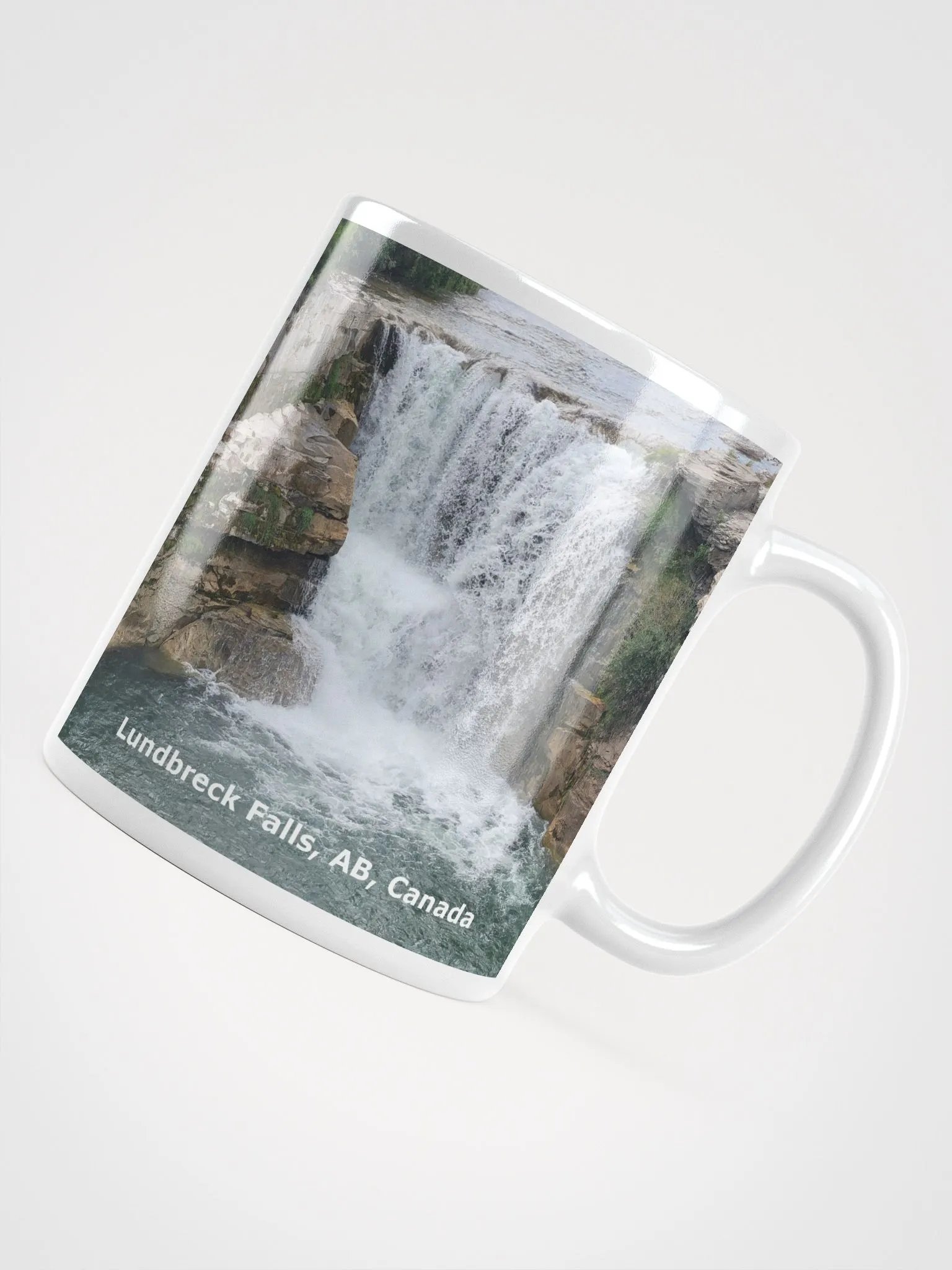 White glossy mug - Lundbreck Falls product image (8)