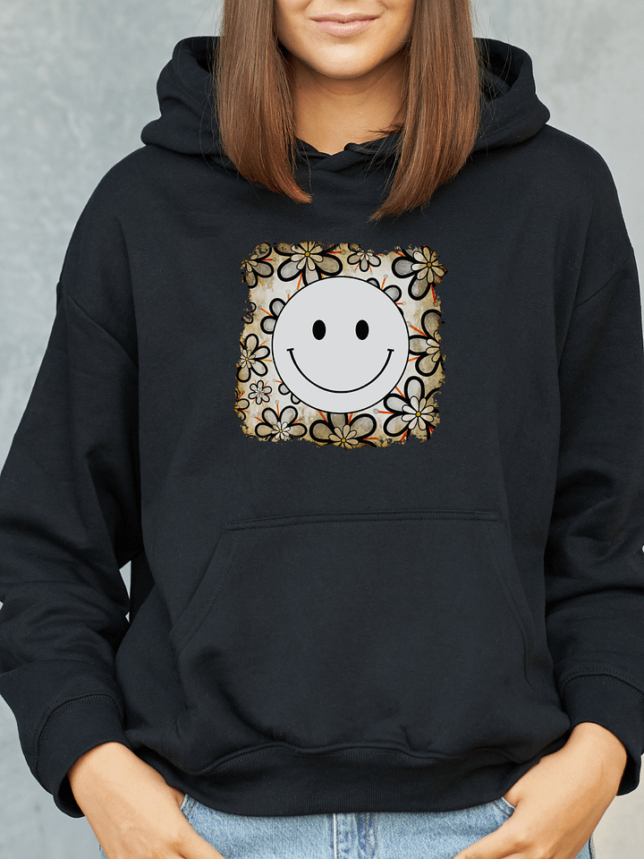 White Smiley Face Hoodie product image (5)