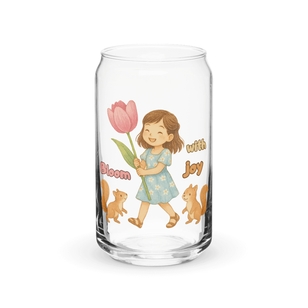 Tulip and Squirrels Can-Shaped Glass product image (2)
