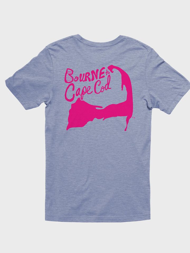 Women's | BOURNE to Cape Cod™ | Supersoft T-Shirt by Bella+Canvas | Vibrant Pink Logo on Bright Colors product image (18)