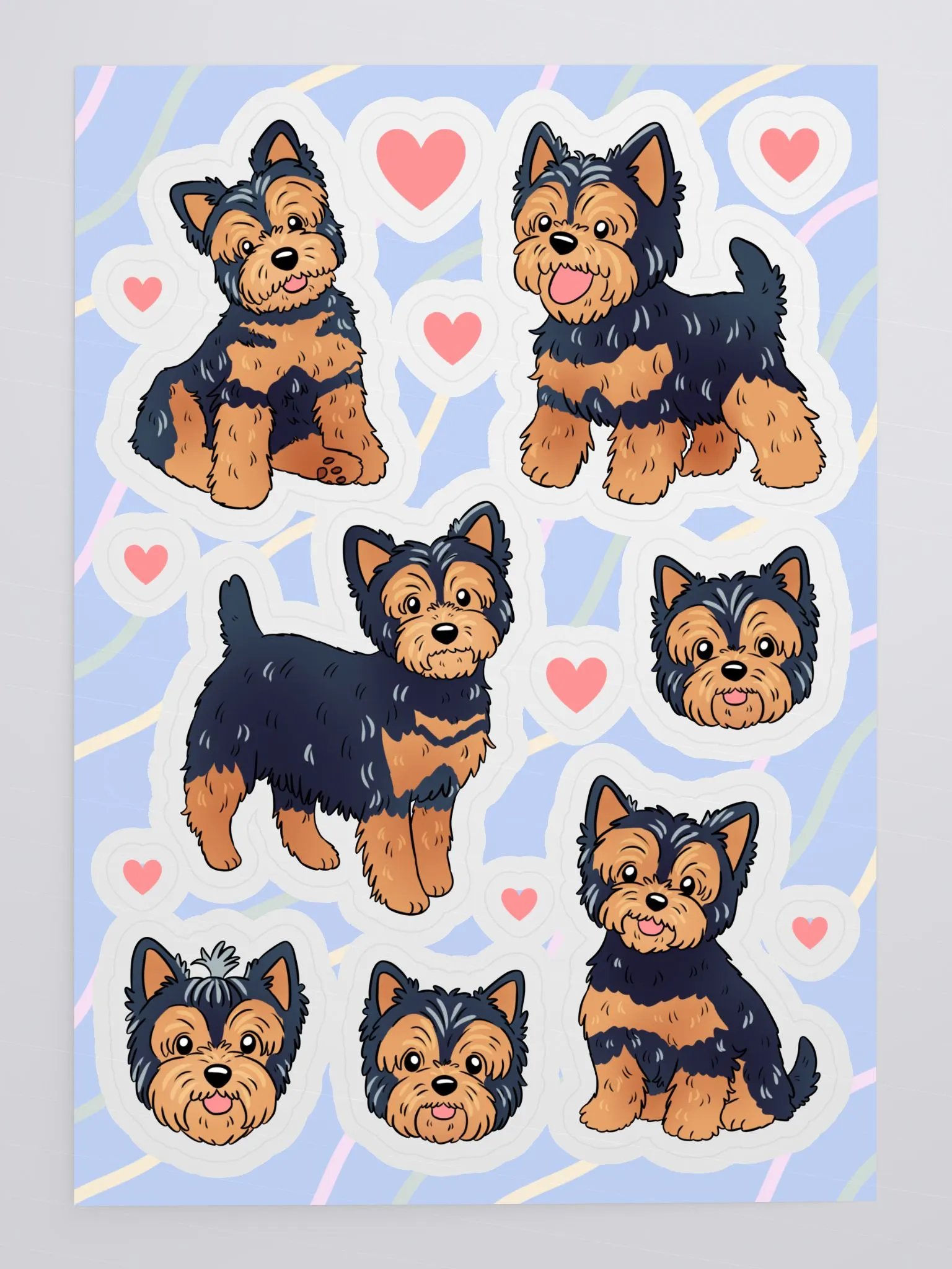 Yorkshire Terrier Dog Sticker Sheet product image (4)