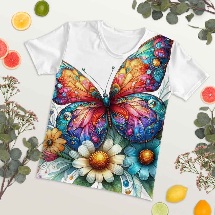 Butterfly Blossom Women's All-Over Print Tee product image (7)