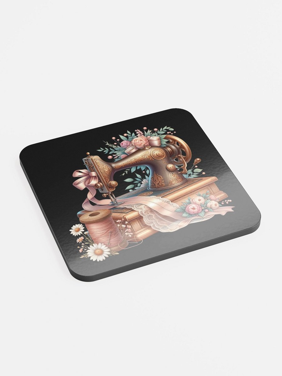 Vintage Sewing Machine Floral Coaster Set product image (1)