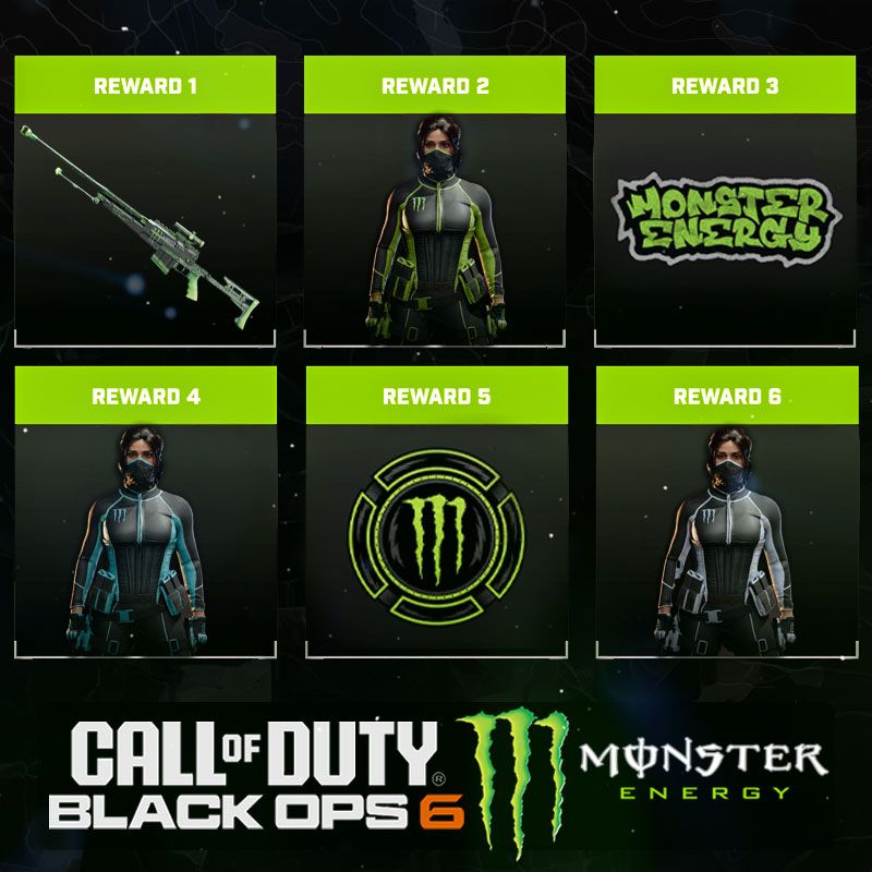 Black Ops 6 X Monster Energy Promotion Codes! (6 Pack of Codes) product image (1)