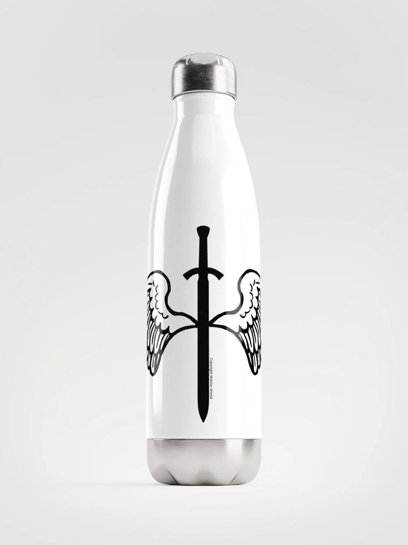 Warrior Words Black Logo Watter Bottle
