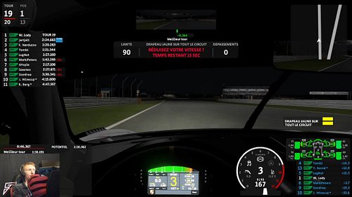 Quand je découvre la safety car la 1ère fois dans Automobilista2