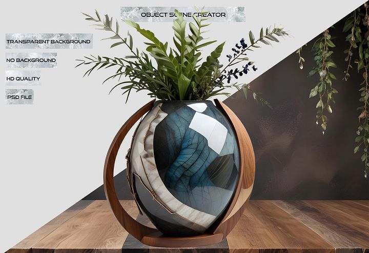 Celestial Symphony Vase Art deco – PNG product image (2)