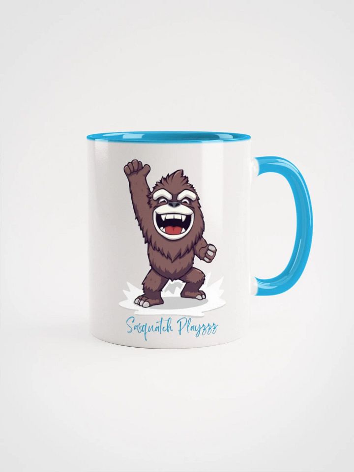 Cartoon Sasquatch Playzzz Light Blue Mug! product image (1)