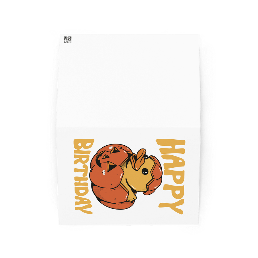 Happy Birthday (Rubber Duck Pumpkin) Birthday Card 5" x 7" product image (2)