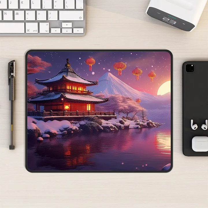 Winter Lanterns Small Mouse Pad (7 x 9) product image (1)