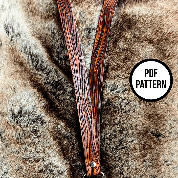 Woodgrain Leather Lanyard Pattern: DIY Leathercraft (PDF) product image (1)