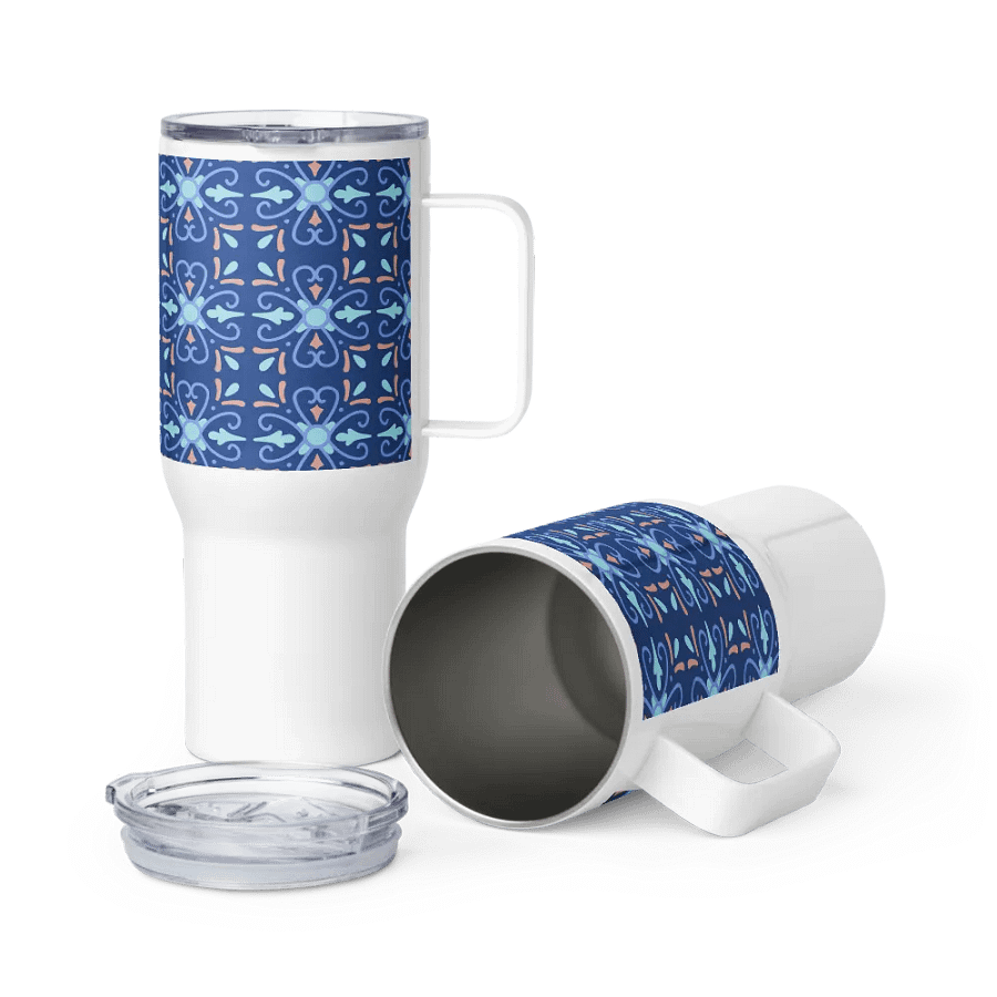 Blue Floral 25oz Travel Mug product image (11)