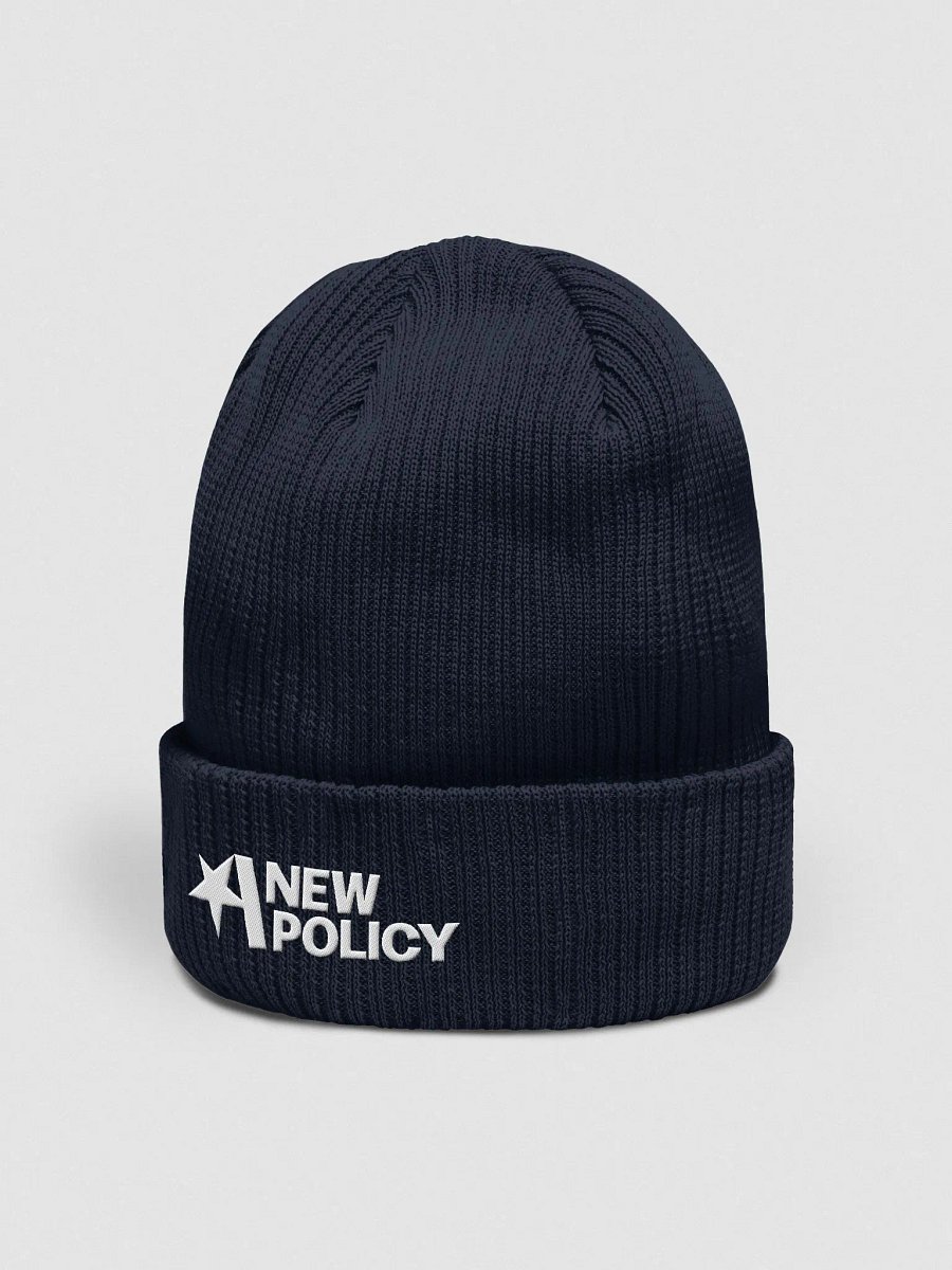 A New Policy Ribbed Beanie - Navy product image (2)