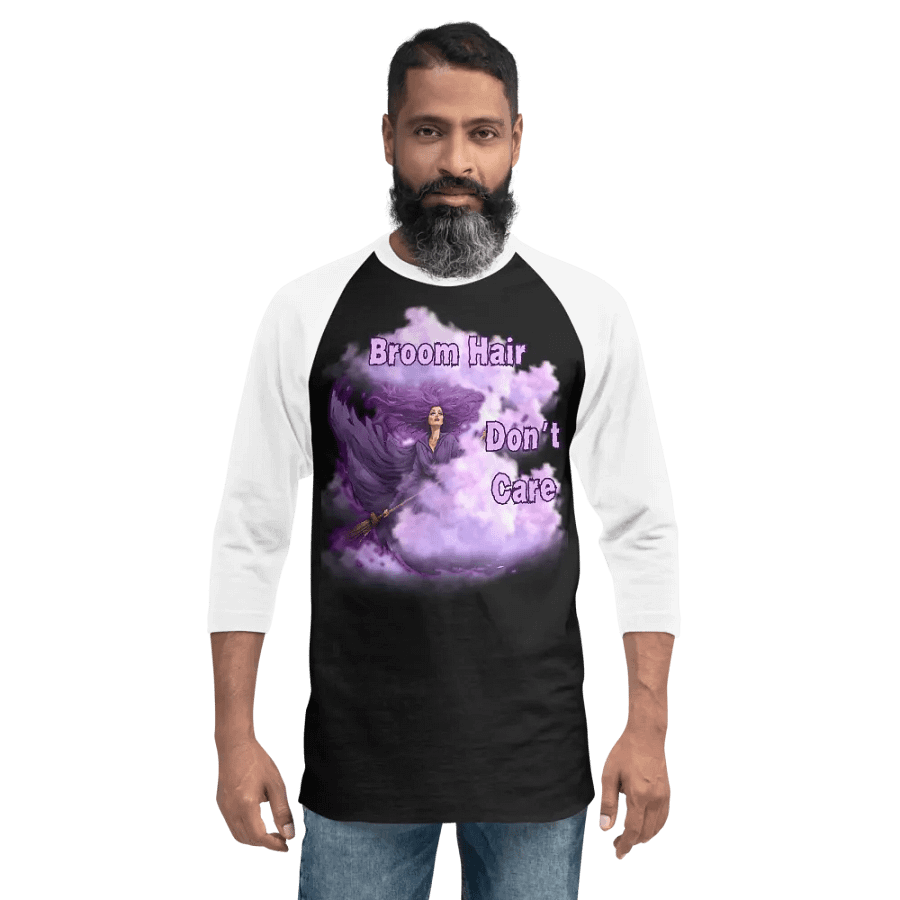 Broom Hair Don't Care Raglan tee product image (2)