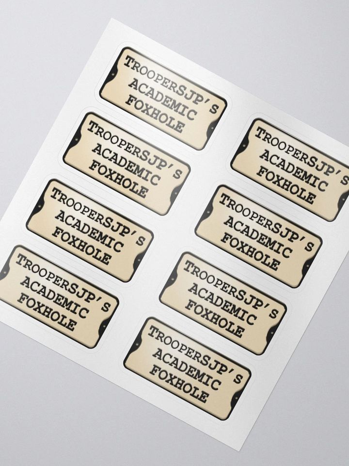 Academic Foxhole Stickers product image (2)