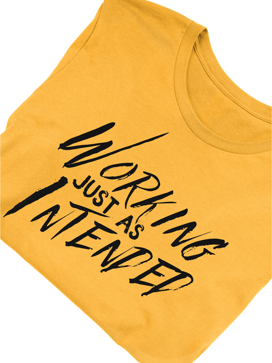 Working Just As Intended Bella+Canvas Supersoft T-Shirt Black product image (48)