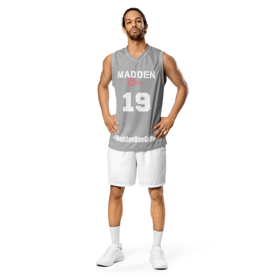 Madden Bae Jersey 👨‍🎨 (Gray + White Logo) product image (6)