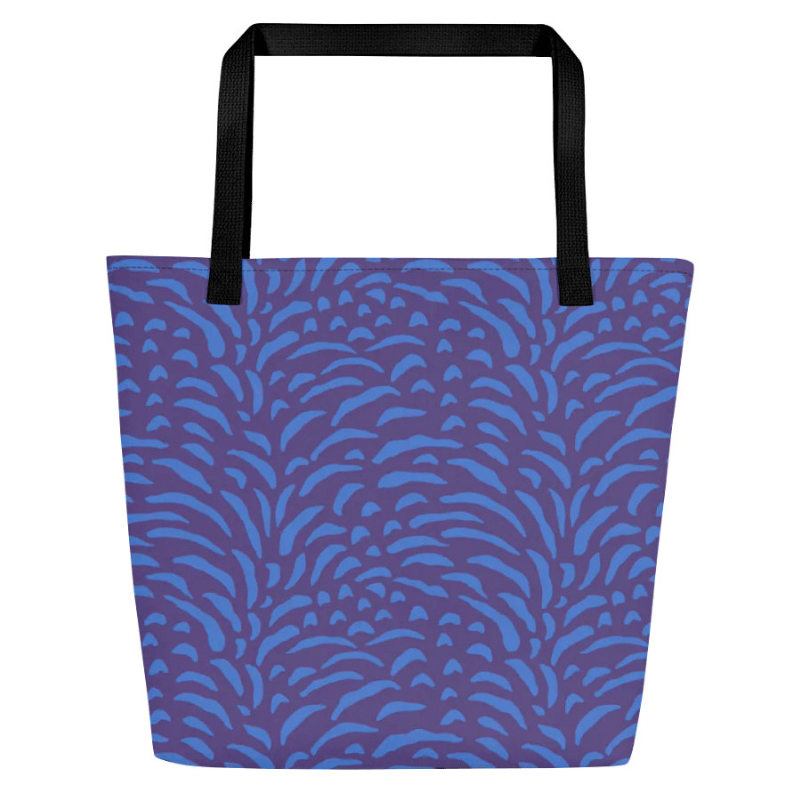 Tabby Cat Stripes Purple & Blue Tote product image (1)