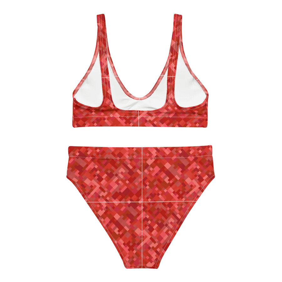 Colorful Mosaic Pattern Design High Waisted Bikini - v4 product image (5)