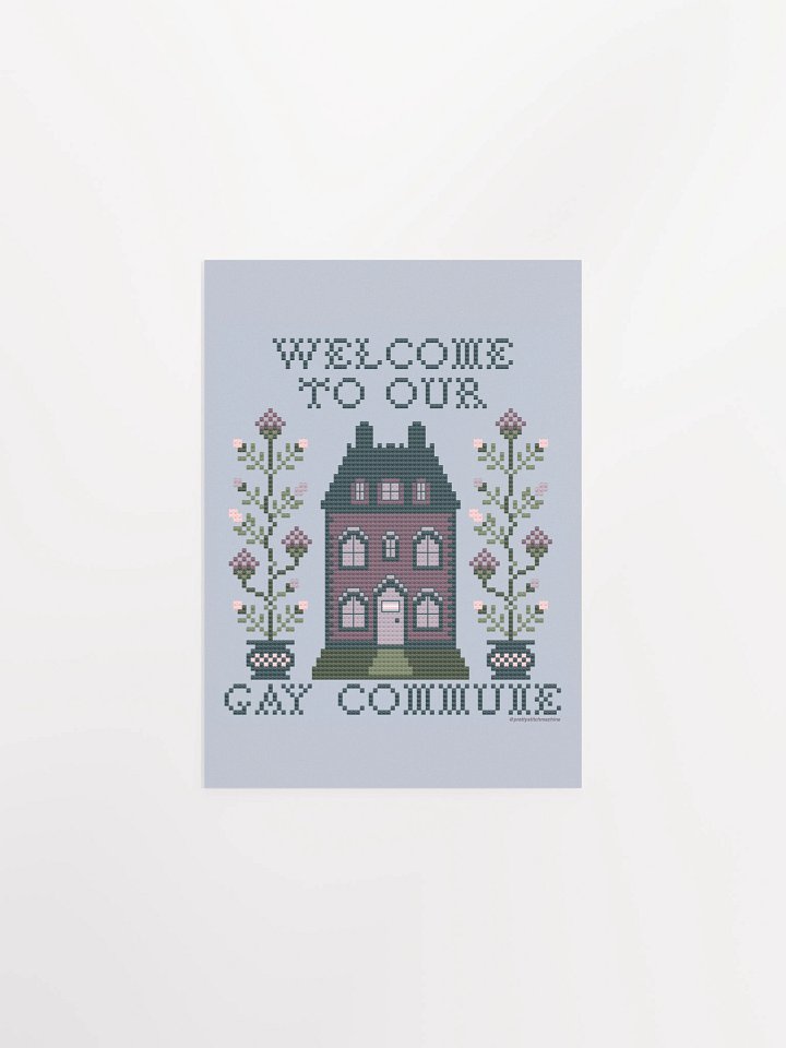 Welcome to Our Gay Commune Print - Trans Flag product image (1)