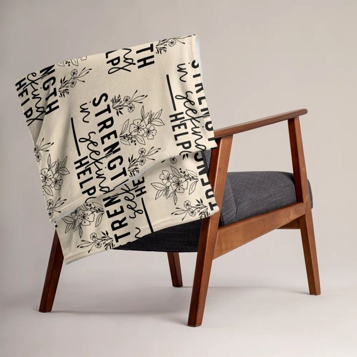 Strength Is Seeking Help Blanket product image (1)