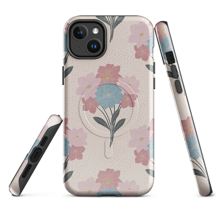 Floral Bunch Block Style MagSafe Tough Case for iPhone product image (2)