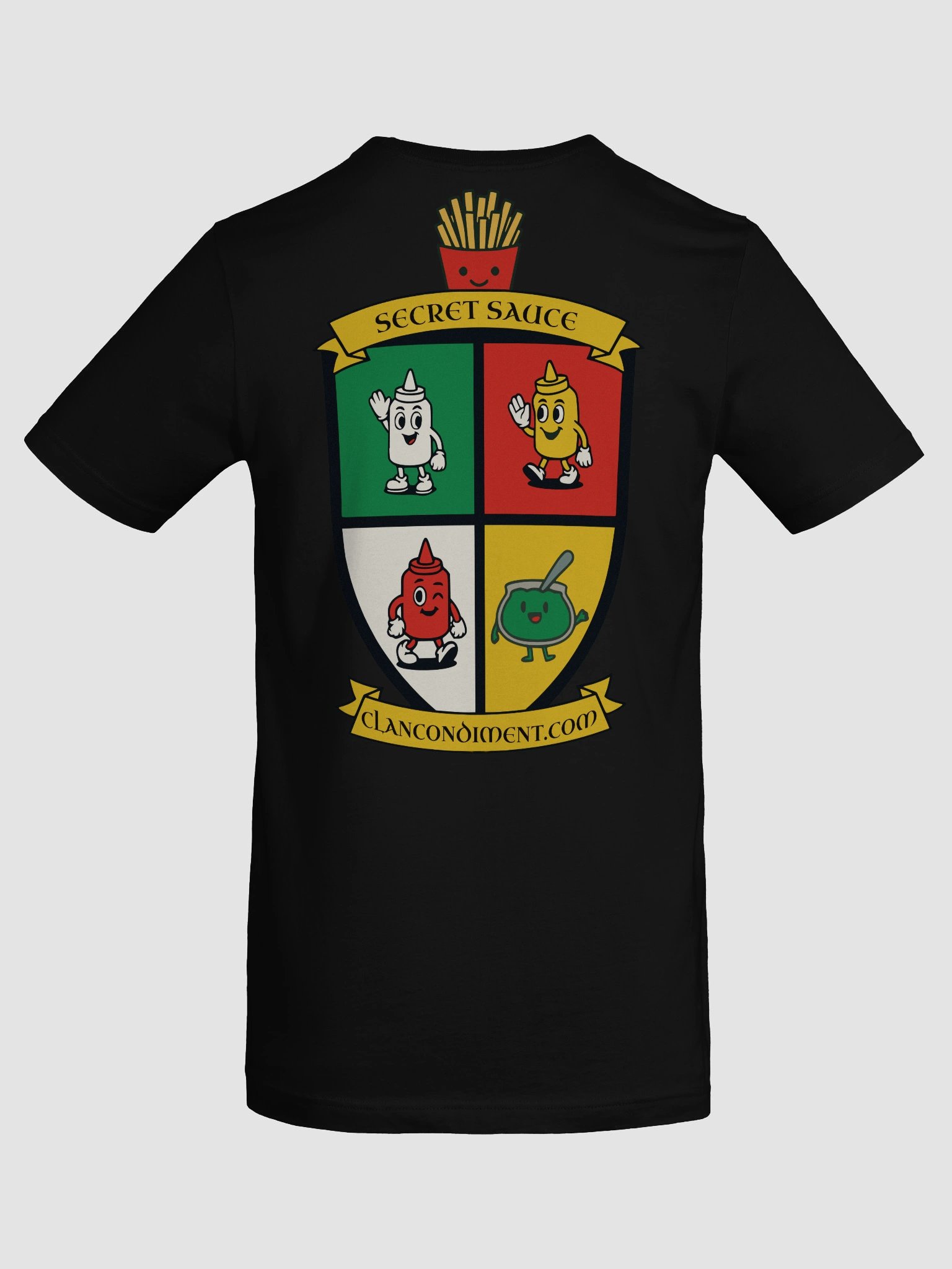 2025 Official Clan Condiment Crest Tee | Front Mini Crest + Full Back Print product image (8)