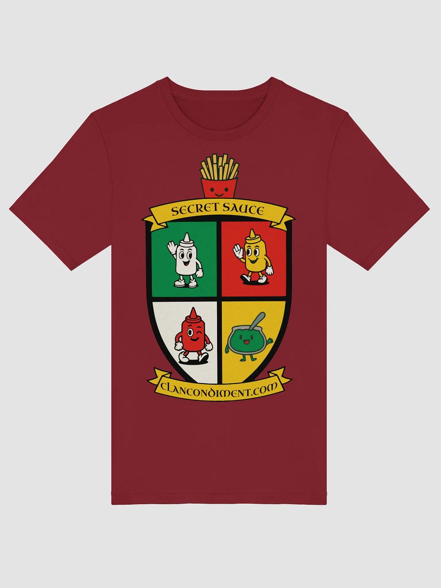 Secret Sauce Crest T-Shirt – Clan Condiment Logo for Foodies & Grill Fans product image (5)