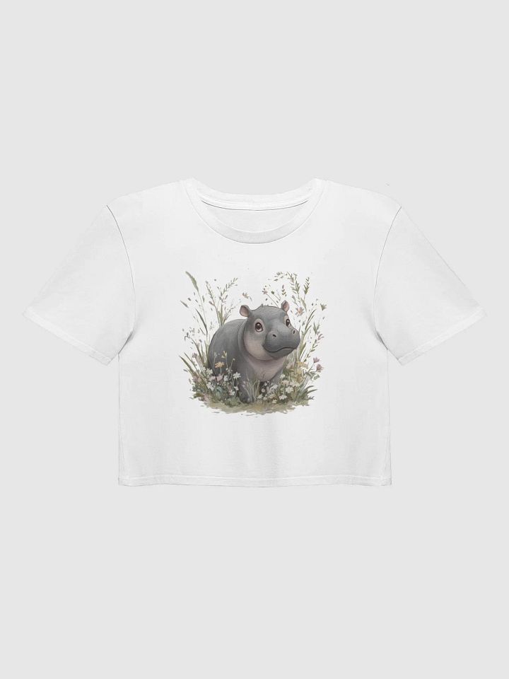 Cute Hippo Crop Top product image (1)