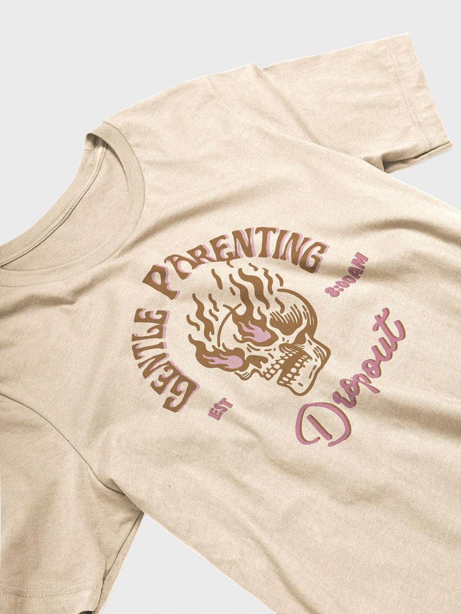 Flaming Skull Gentle Parenting Dropout T-Shirt product image (3)