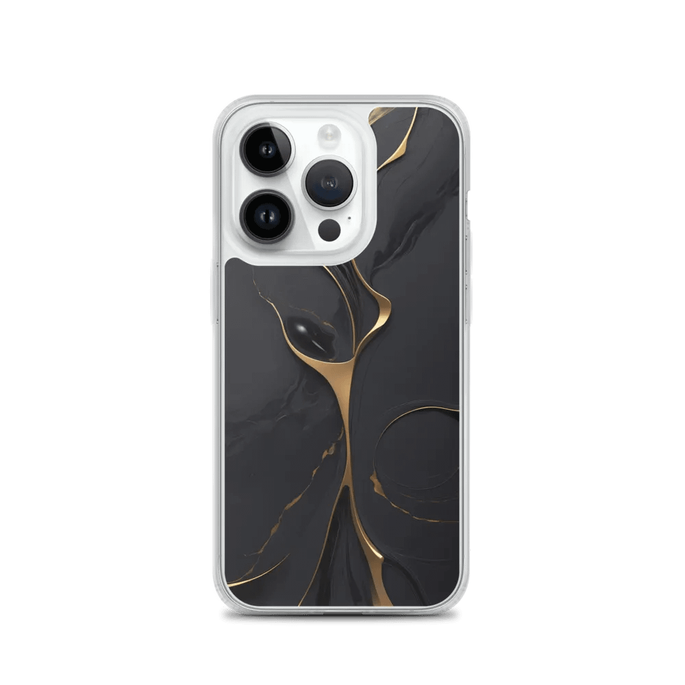 MagSafe® Clear Case for iPhone® – Golden Noir Elegance product image (1)