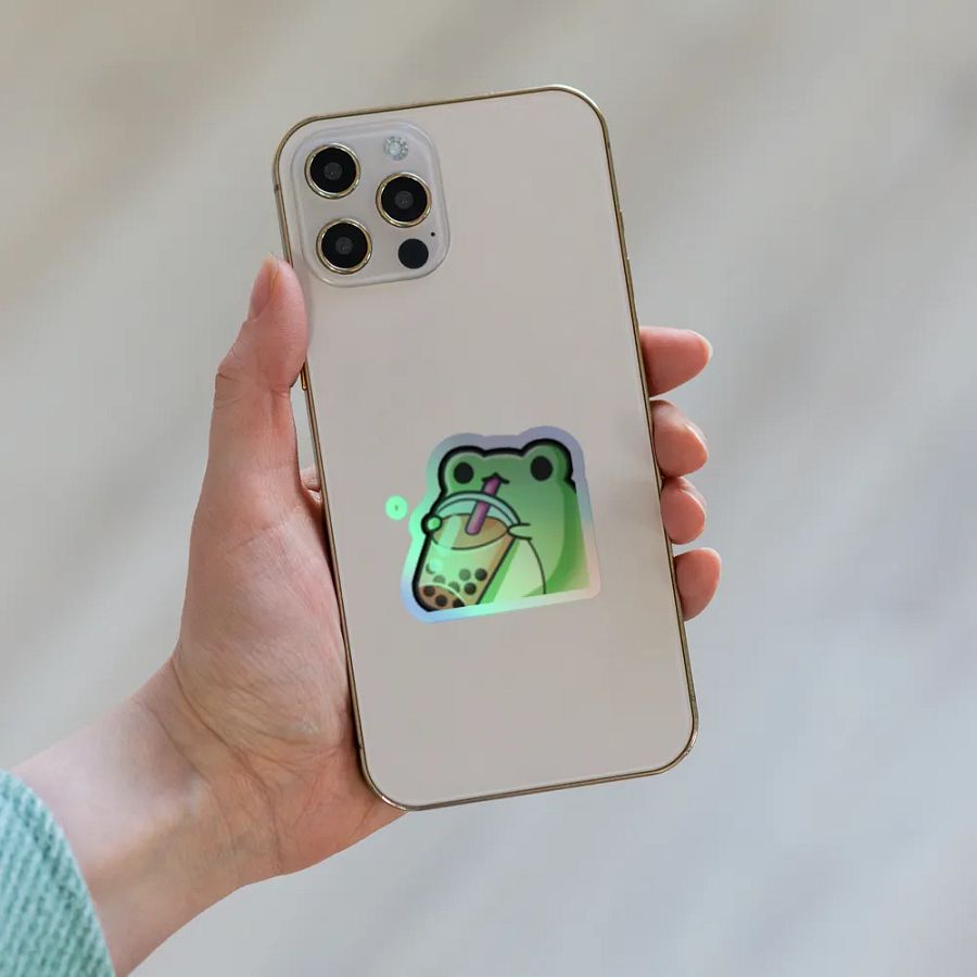 holographic frog sticker product image (8)