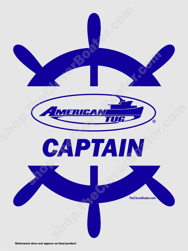 American Tug Captain - T-Shirt - Light Shirt w/Blue Logo product image (2)