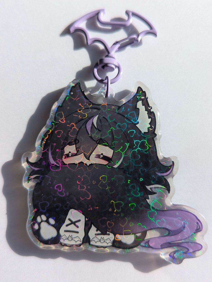 Limited Edition Holographic Tail Nom Keychain product image (1)