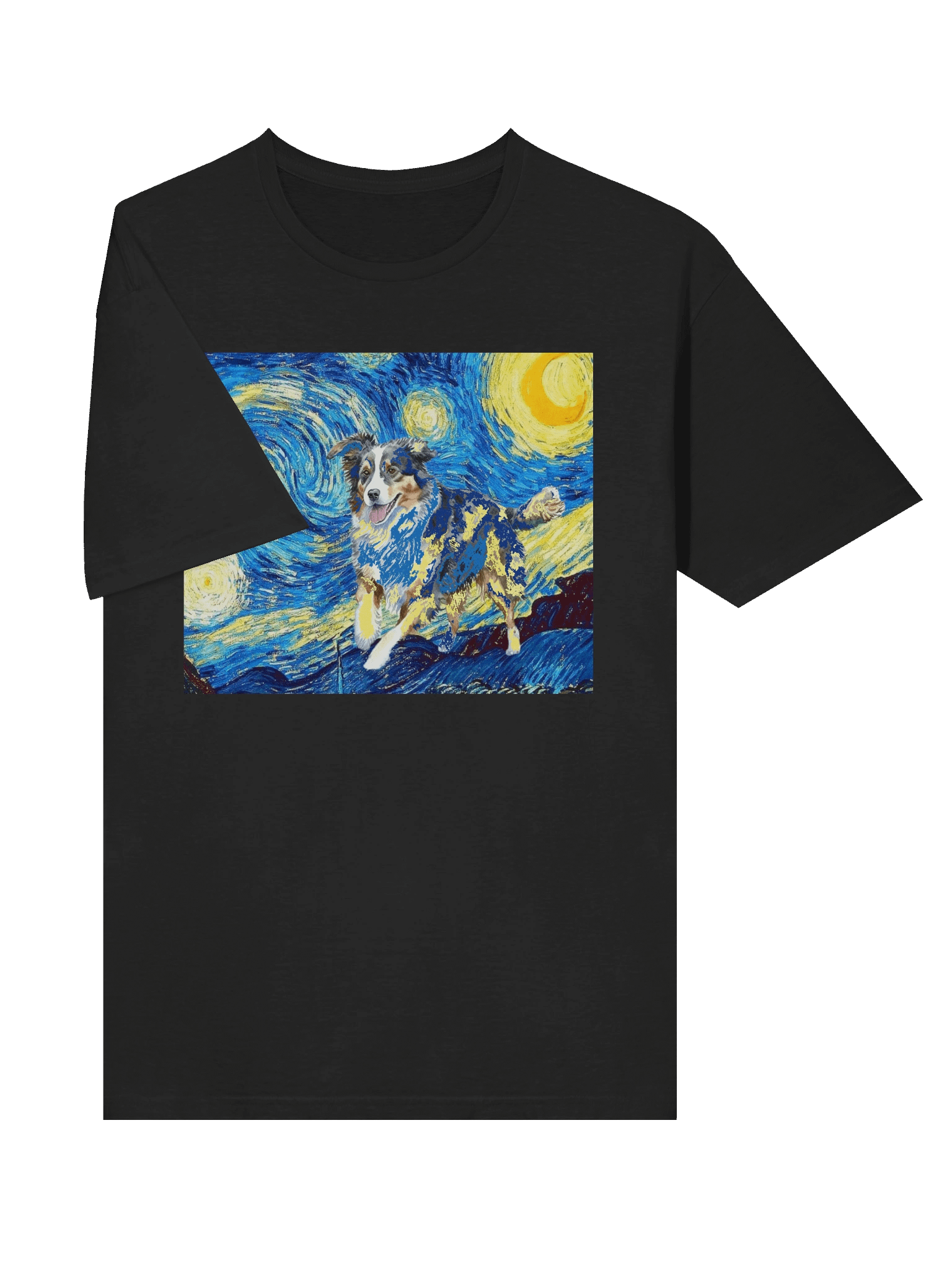 Australian Shepherd Starry Night Camouflage Dog Art T-Shirt product image (17)