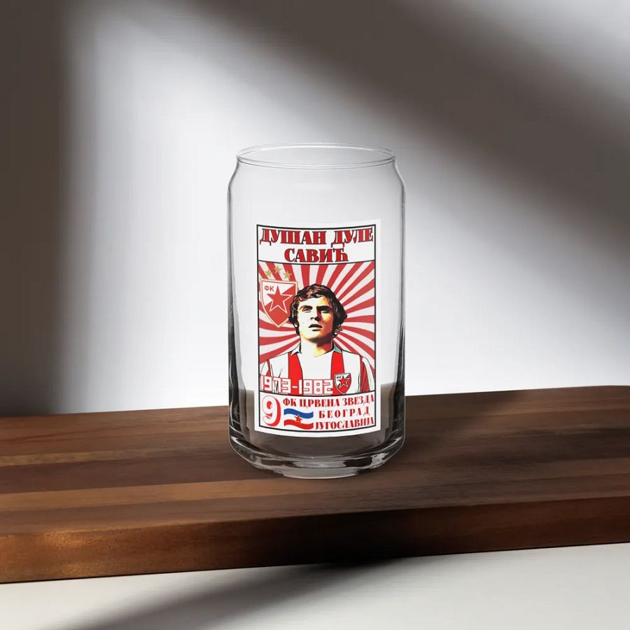 Dušan Dule Savić (FK Crvena Zvezda) Can-Shaped Glass product image (5)