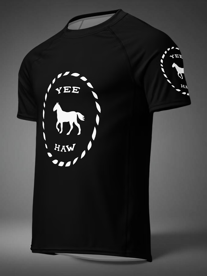 YEE-HAW Silhouette Men's Rash Guard product image (1)