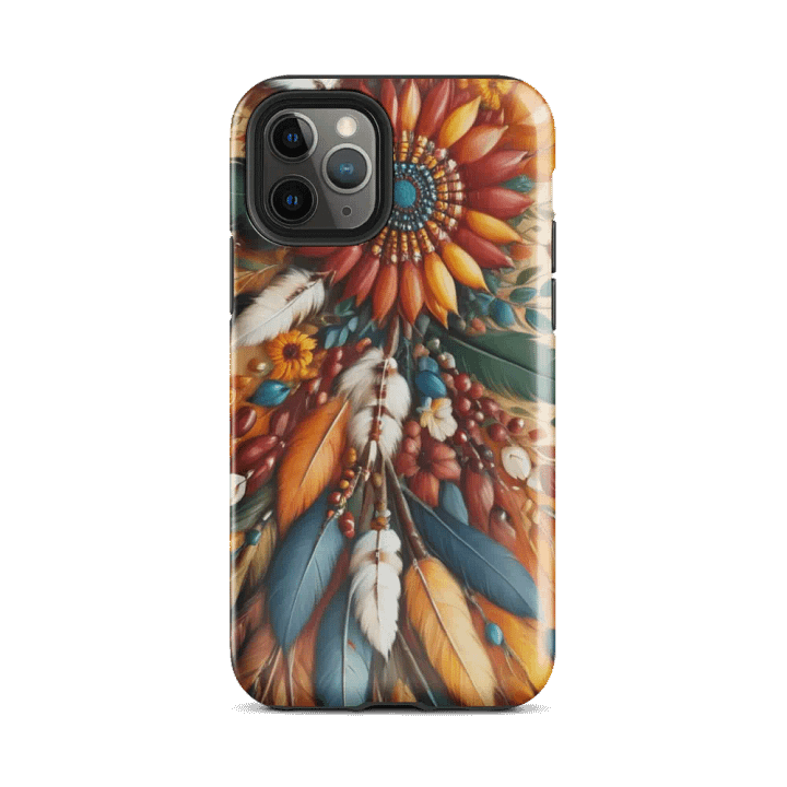 Tough Phone Case for iPhone® - Boho Feathers product image (2)