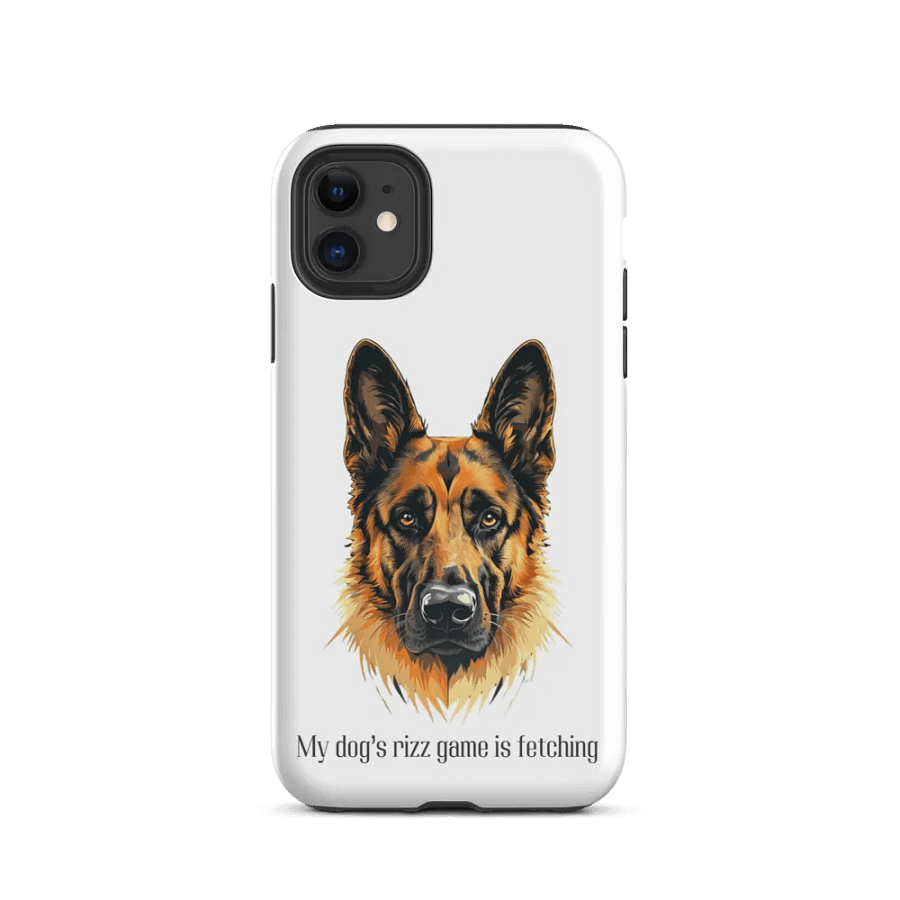 German Shepherd - My Dog’s Rizz Game is Fetching" Tough Case for iPhone® product image (2)